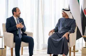 الرئيسان الإماراتي والقبرصي