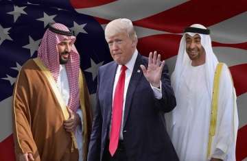 الشيخ محمد بن زايد وترامب ومحمد بن سلمان