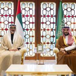 Crown Prince of Abu Dhabi meets Saudi Crown Prince