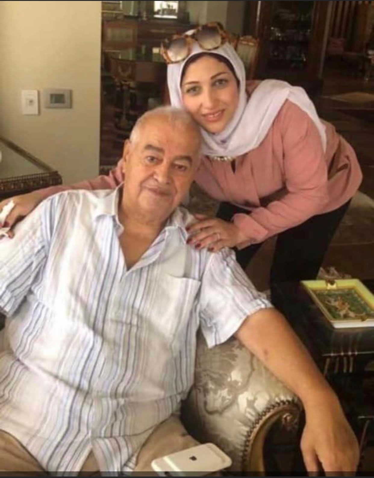 Amira Montaser with her uncle, the late writer Salah Montaser