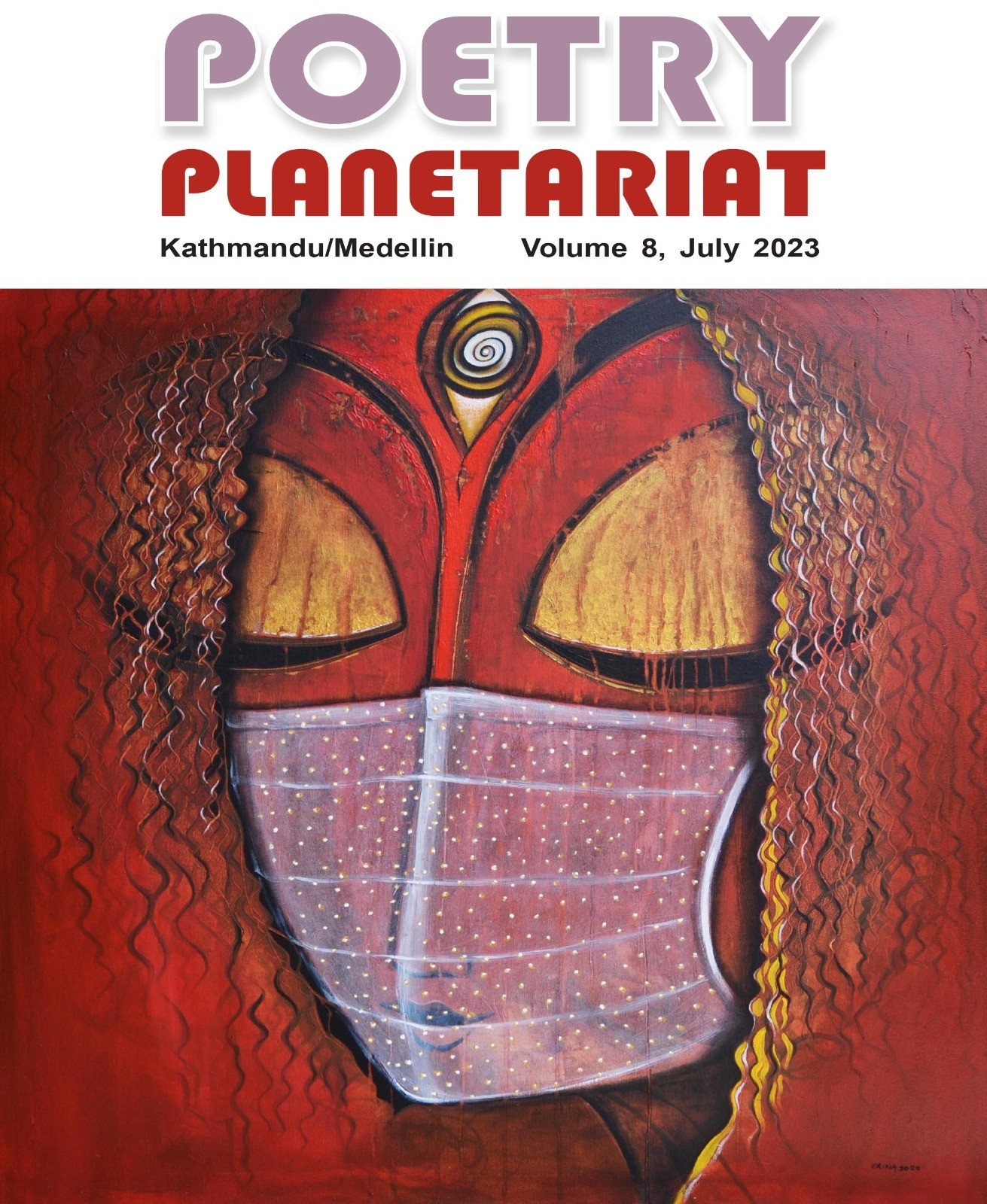 Poetry Planetariat cover by artist Erina Tamrakar