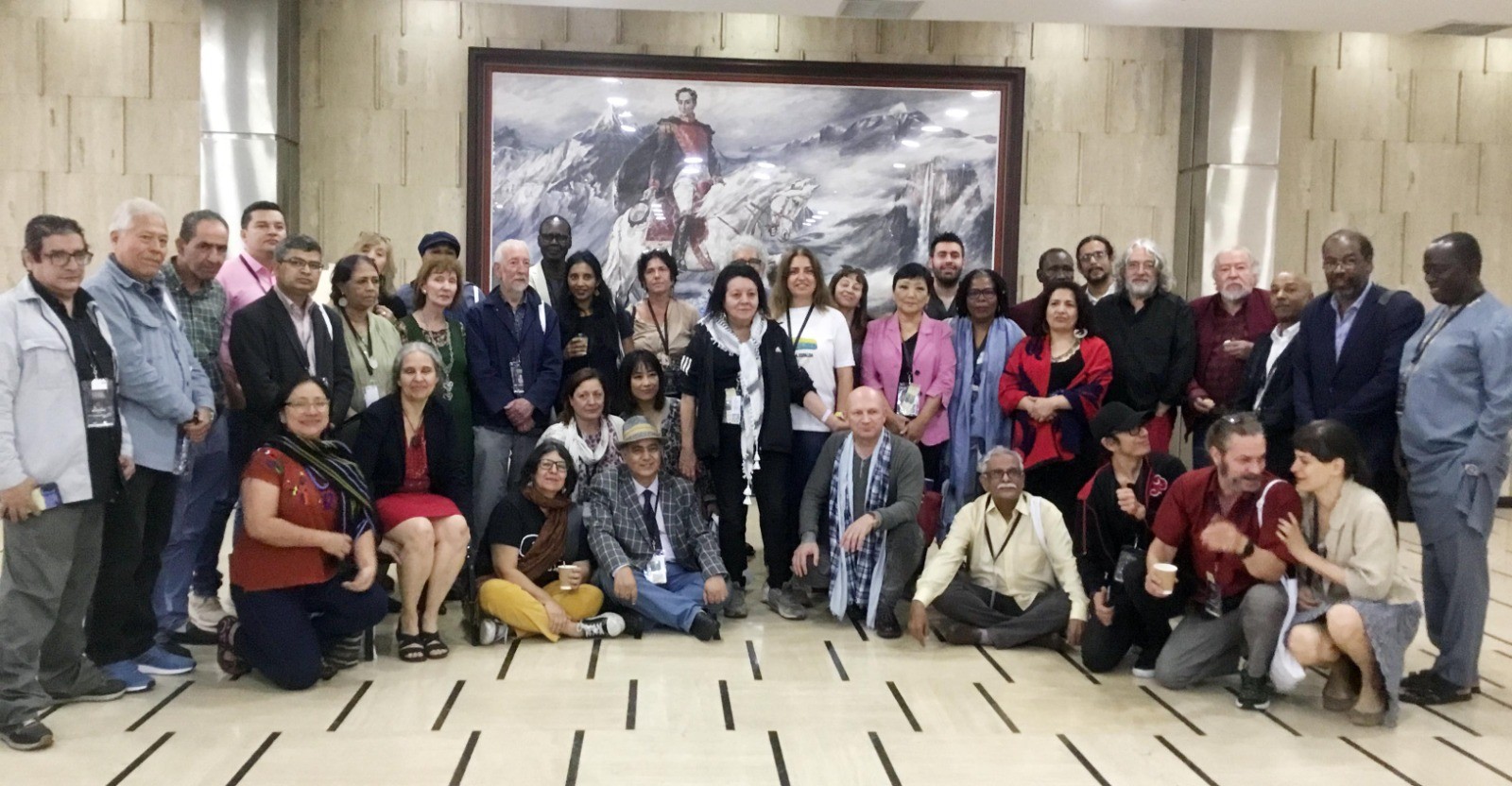 Group photo of most poets participating in WPM 1st World Congress, Caracas
