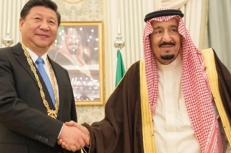 الرئيس الصيني وملك السعودية - صورة أرشيفية