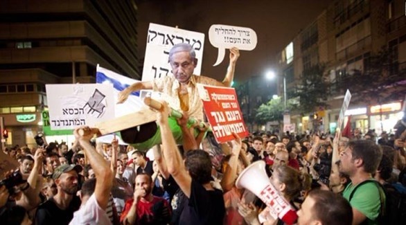 المظاهرات ضد فساد نتانياهو 