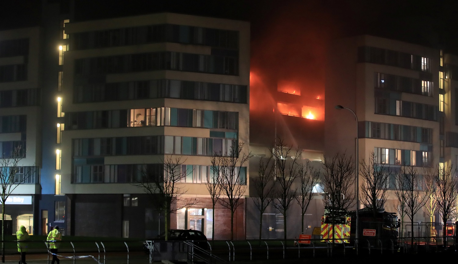 صورة لموقع الحريق نقلا عن رويترز