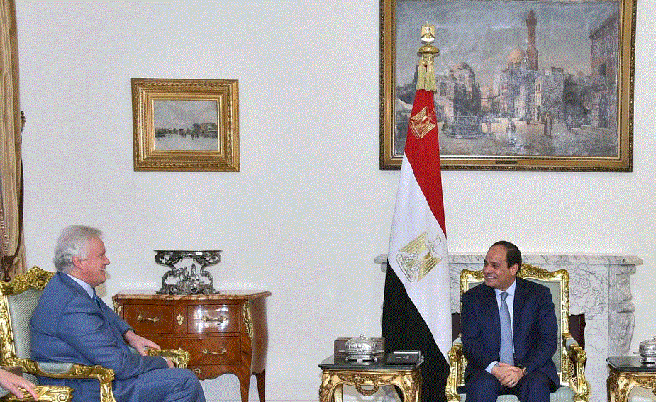 الرئيس المصري  يستقبل رئيس شركة 