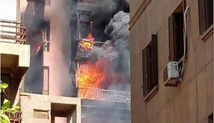 حريق مستشفى الحسين
