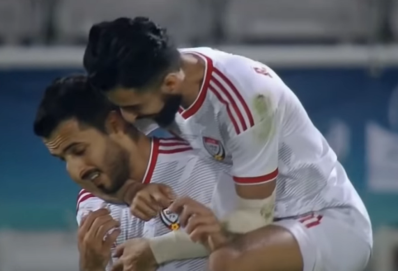 من مباراة الإمارات ضد اليمن