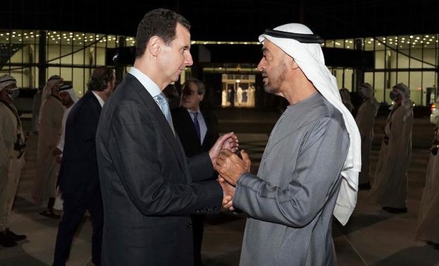 محمد بن زايد وبشار الأسد