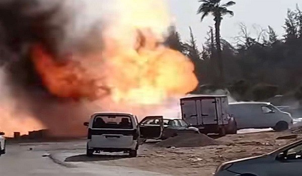 انفجار خط الغاز