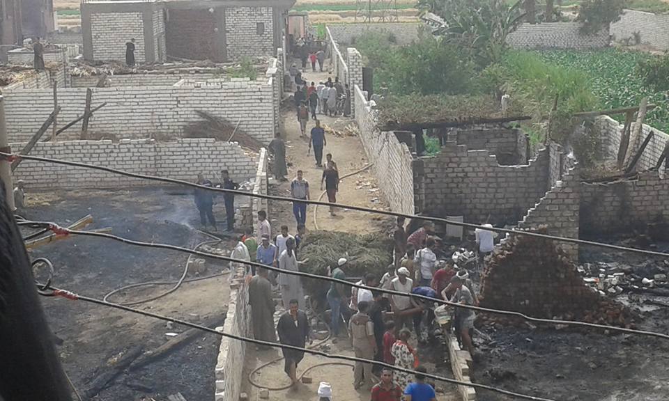 حريق بعدد من المنازل جنوب مصر