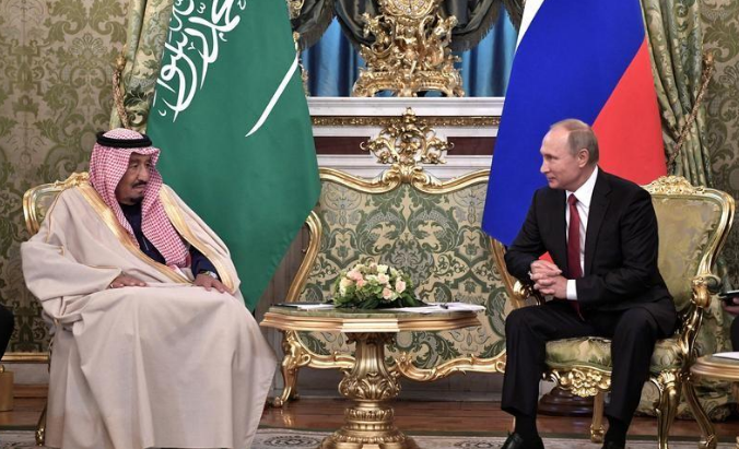 الرئيس الروسي فلاديمير بوتين والعاهل السعودي الملك سلمان