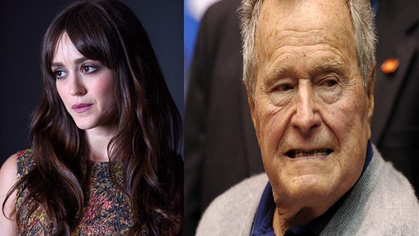 بوش الأب والممثلة هيذر ليند