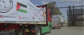 دخول فافلة مساعدات الي غزة
