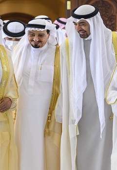 محمد بن زايد يستقبل حكام الإمارات وأولياء العهود