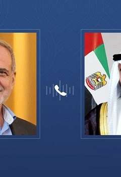 محمد بن زايد ومسعود بزشكيان