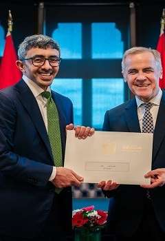 رئيس وزراء كندا ووزير خارجية الإمارات