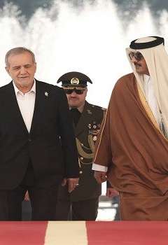 أمير قطر والرئيس الإيراني