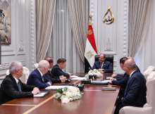 لقاء السيسي والوفد الروسي