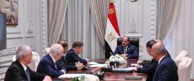 لقاء السيسي والوفد الروسي