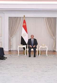 لقاء السيسي ووزير خارجية تركيا