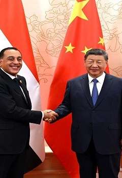 الرئيس الصيني ورئيس وزراء مصر