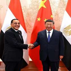 الرئيس الصيني ورئيس وزراء مصر