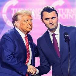 تشارلي كيرك ودونالد ترامب