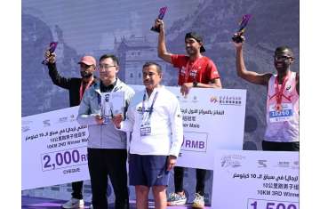 Saif Alalawi wins Zayed Charity Run in China