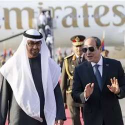  الرئيسيان المصري عبد الفتاح السيسي والإماراتي صاحب السمو الشيخ محمد بن زايد