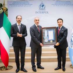 INTERPOL awards Sheikh Fahad Yousef Saud Al-Sabah