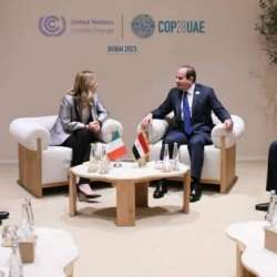 الرئيس السيسي وجورجيا ميلوني - أرشيفية