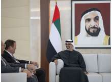 Khaled bin Mohamed bin Zayed meets Chuck Robbins