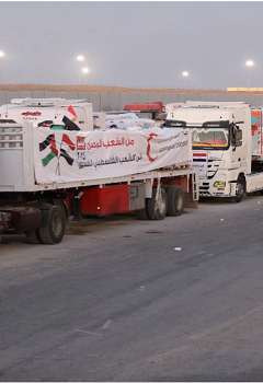 المساعدات المصرية المرسلة إلى قطاع غزة