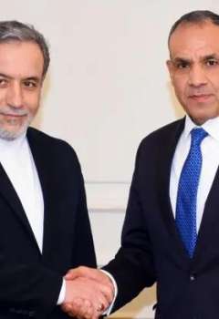 وزير الخارجية المصري ونظيره الإيراني