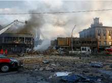 هجوم روسي واسع على كييف