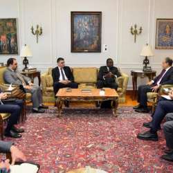 وزير الخارجية المصري خلال اللقاء