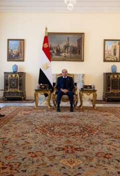 الرئيس المصري ووزير الخارجية السعودي