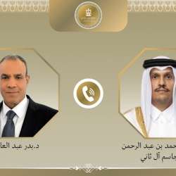 وزير الخارؤجية المصري ونظيره القطري