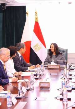 وزيرة التضامن المصرية خلال اللقاء