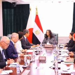 وزيرة التضامن المصرية خلال اللقاء