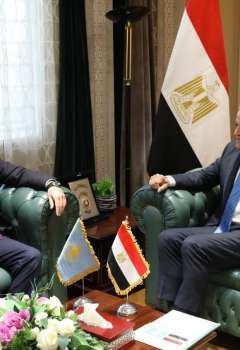 وزير الصحة المصري وسفير كازاخستان