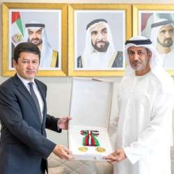 سعيد بن مبارك الهاجري وسفير أوزبكستان 