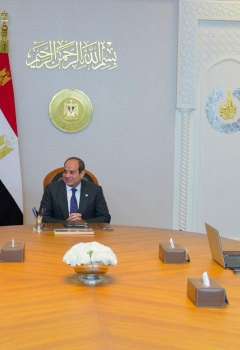 الرئيس السيسي خلال الاجتماع