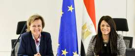 رانيا المشاط وسفيرة الاتحاد الأوروبي 