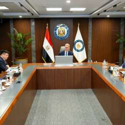 وزير البترول المصري خلال اللقاء