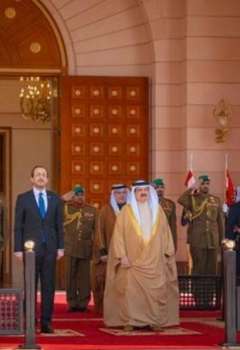 الملك حمد بن عيسى آل خليفة، عاهل مملكة البحرين، والرئيس القبرصي نيكوس خريستودوليدس