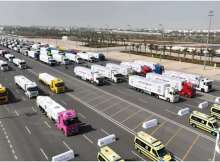 قافلة مساعدات إنسانية من مصر إلى غزة