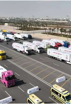 قافلة مساعدات إنسانية من مصر إلى غزة