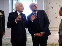 الرئيس الإيطالي خلال زيارة 